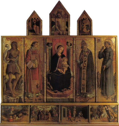 Carlo Crivelli, Polyptych of Madonna and Child with Saints, 1468