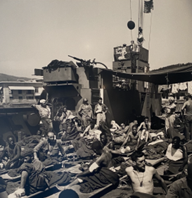 Constance Stuart Larrabee Evacuating Wounded on Riviera Beachhead August 1944 Gelatin silver print 
