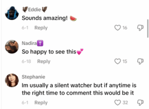 screenshots of comments