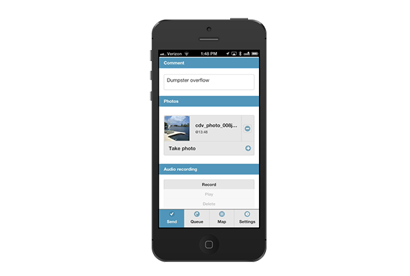 iPhone with app displayed