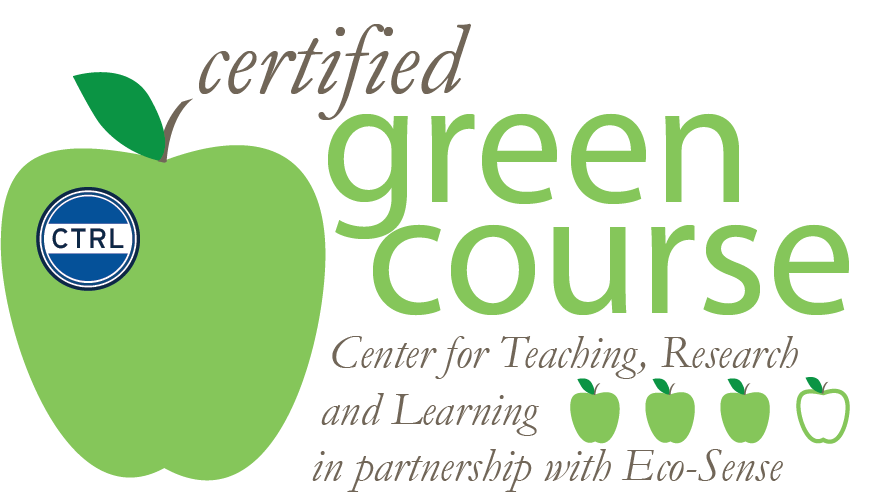 Certified Green Course logo with green apples