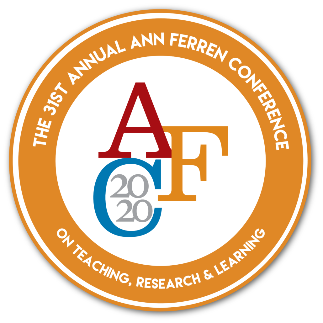 AFC20_emblem Logo for 31st annual Ann Ferren Conference on Teaching, Research and Learning