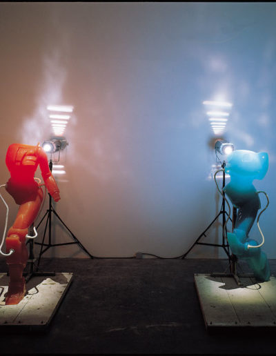 Lee Bul, Cyborg Red and Cyborg Blue, 1997-98.