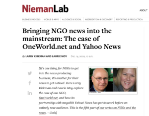 NGO news Harvard University NiemanLab Larry Kirkman author