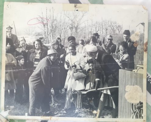 The "breaking ground" event at Tobytown in Potomac, Maryland, 1972