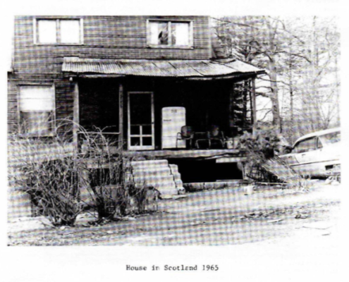 A house of the Scotland community in Potomac, Maryland, 1965