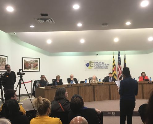 Dr. Marsha Coleman-Adebayo of the BACC giving a testimony at the HOC in Montgomery County, Maryland, November 2018