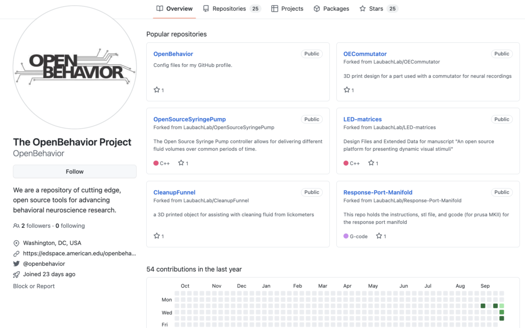 OpenBehavior 3D Printed Objects GitHub Repository