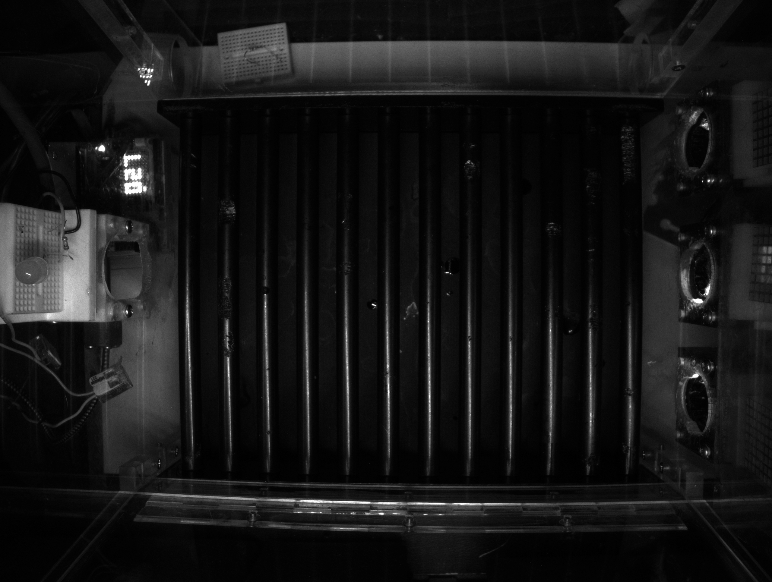 Arduino counter shown in a behavioral chamber