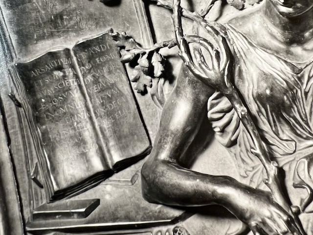 Antonio Pollaiuolo, Tomb of Sixtus IV, Detail of Dialectic Inscription, c.1484-1493