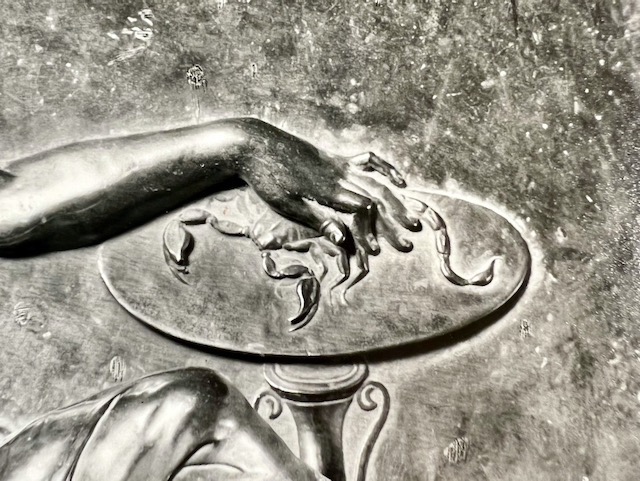 Antonio Pollaiuolo, Tomb of Sixtus IV, Detail of Dialectic Scorpion, c.1484-1493