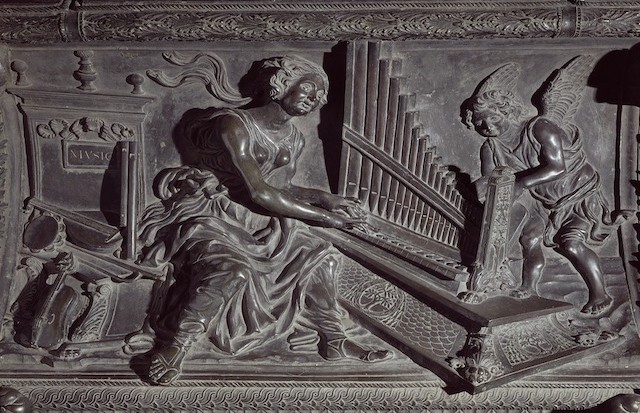 Antonio Pollaiuolo, Tomb of Sixtus IV, Detail of Musica, c.1484-1493