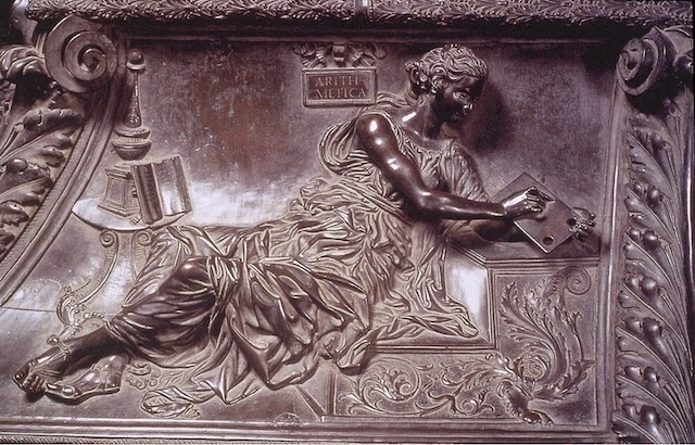 Antonio Pollaiuolo, Tomb of Sixtus IV, Detail of Arithmetica, c.1484-1493