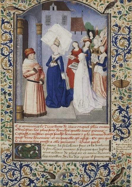 Attributed to the Maître de Coëtivy, Frontispiece of Book III Boethius’ ‘De Consolatione Philosophiae’, c. 1460-70, France, 241 x 165 mm, Wallace Collection