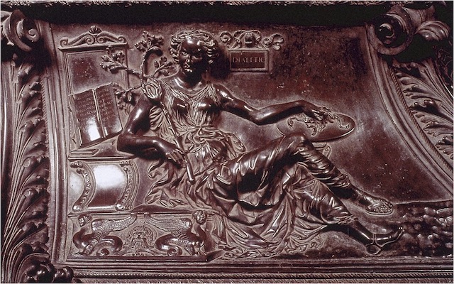 Antonio Pollaiuolo, Tomb of Sixtus IV, Detail of Dialectica, c.1484-1493