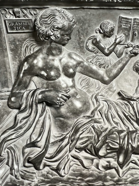 Antonio Pollaiuolo, Tomb of Sixtus IV, Detail of Grammatica Figure, c. 1484-1493
