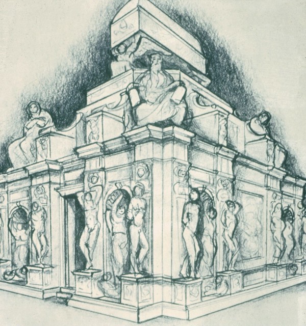Michelangelo Buonarroti, Design for Tomb of Julius II, 1505
