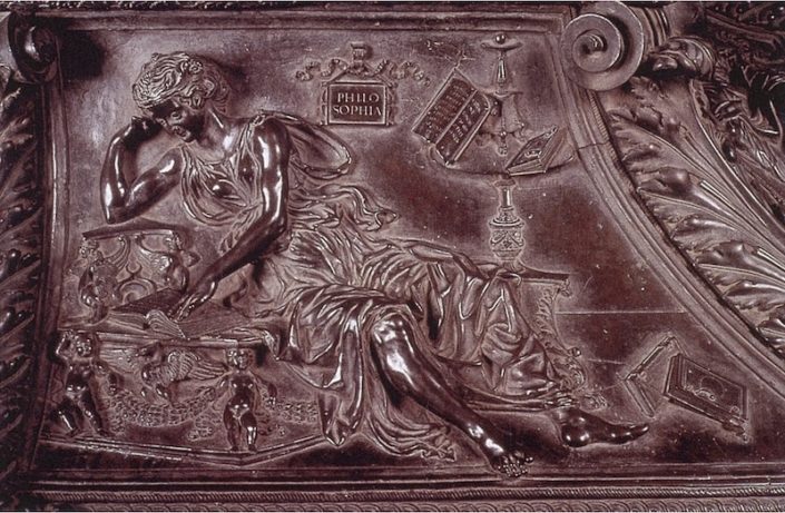 Antonio Pollaiuolo, Tomb of Sixtus IV, Detail of Philosophia, c.1484-1493