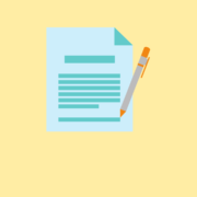 graphic of a pen and paper